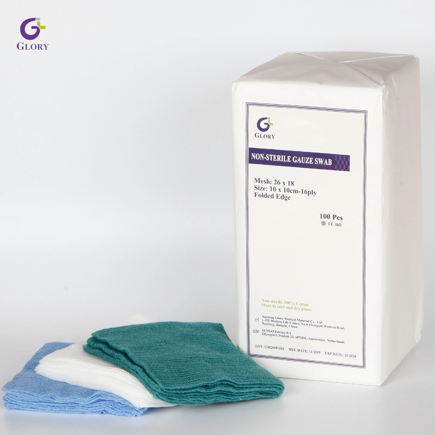 100% Cotton Non-sterile Gauze Swabs