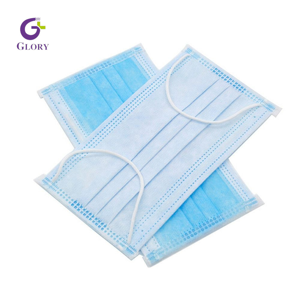 Disposable Non-woven Face Mask, 3 Ply Breathable Protective Face Mask Waterproof Dustproof Hypoallergenic for Daily Medical & Personal Use