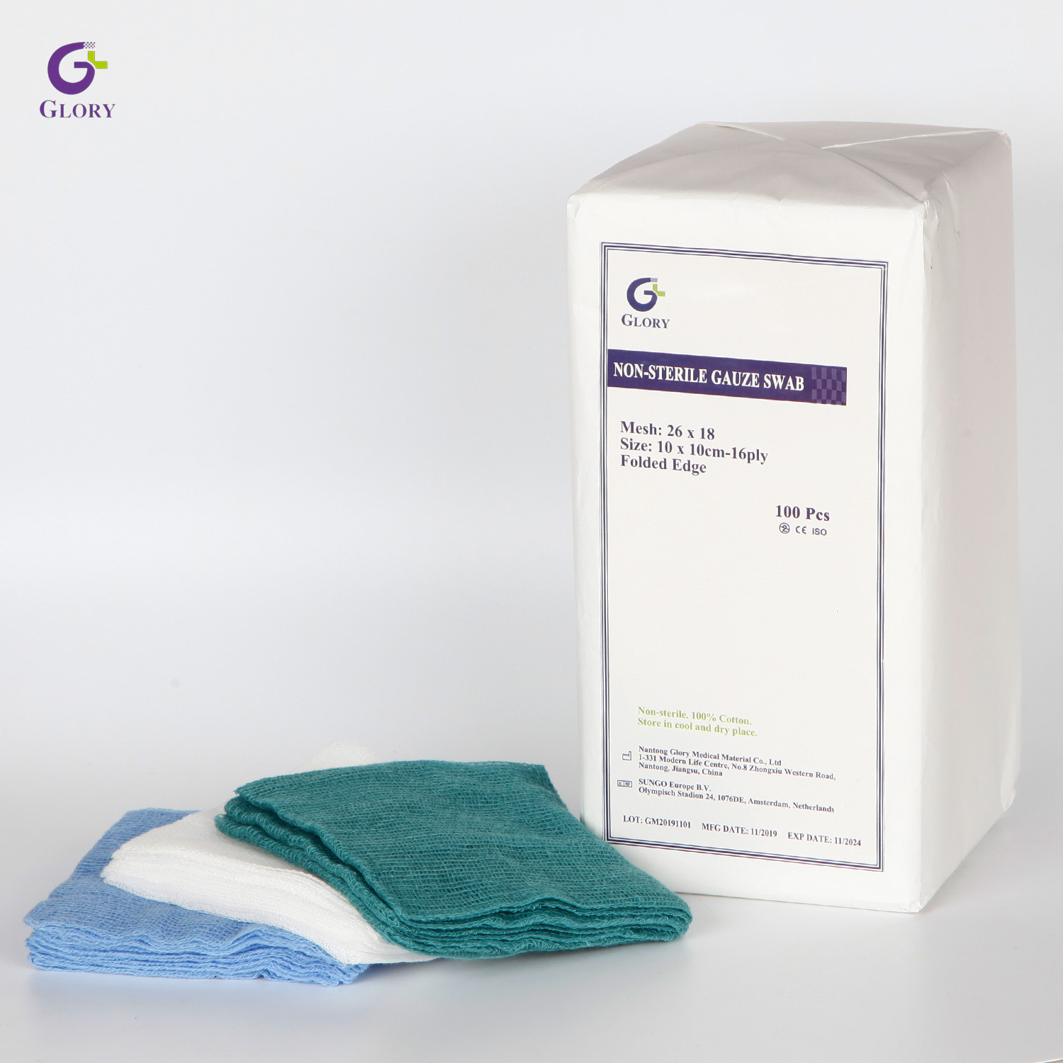 Non Sterile Gauze Swabs, 100% Pure Cotton Absorbent Medical Gauze Pads for Wound Cleaning & First Aid