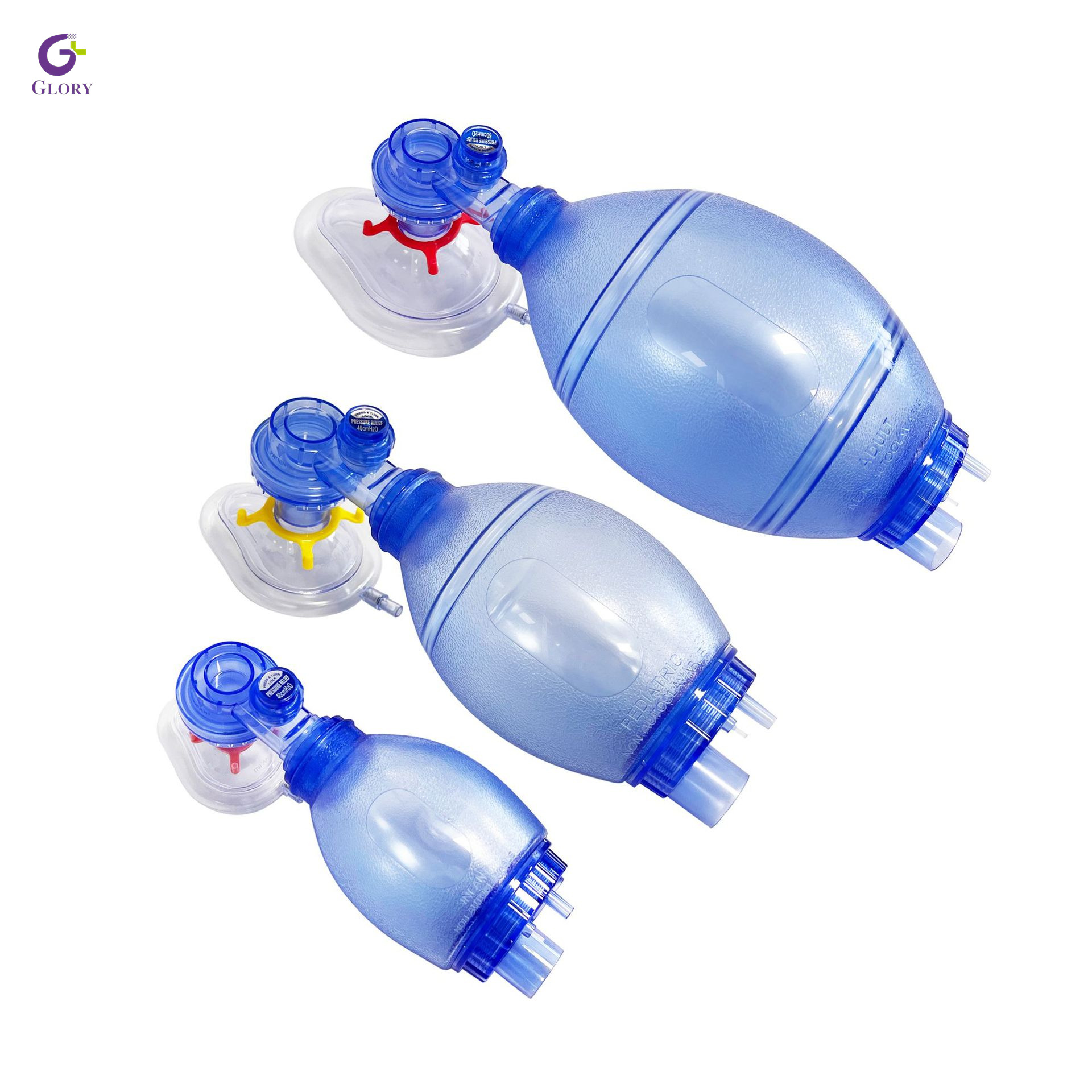 Manual Resuscitator Bag, Medical Silicone Manual Ventilator Resuscitator Reusable Portable Hand Resuscitation Bag for Adult, Pediatric, Infant Emergency First Aid