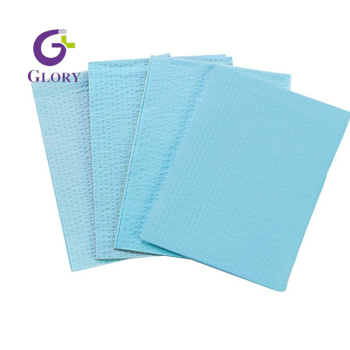 Disposable Dental Bibs, 2 Ply Waterproof Absorbent Dental Patient Bibs Non-woven Lint-free Dental Napkins for Dental Clinic, Salon & Medical Use