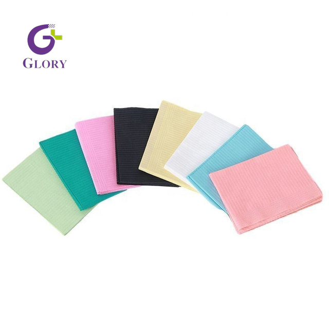 Disposable Dental Bibs, 2 Ply Waterproof Absorbent Dental Patient Bibs Non-woven Lint-free Dental Napkins for Dental Clinic, Salon & Medical Use